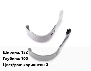 Соединитель желоба 152х100 коричневый